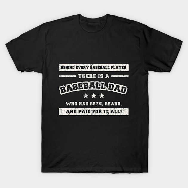 Baseball Dad T-Shirt by veerkun